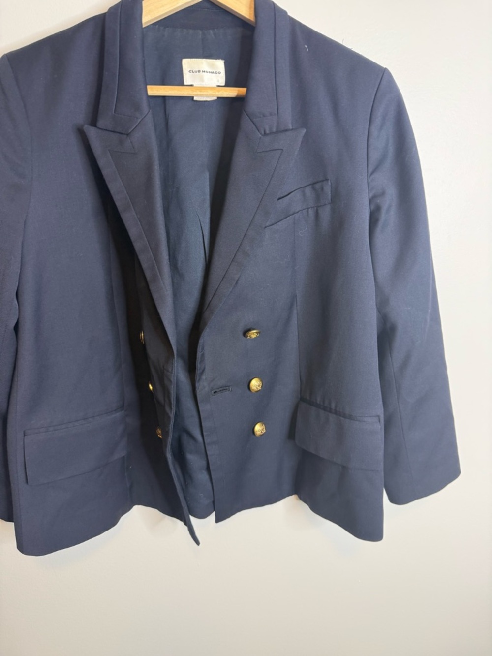 Club Monaco double breasted black blazer size 8 - Picture 3 of 11